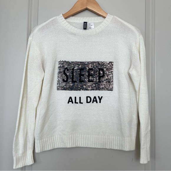 Reversible Sequin Sleigh All Day Christmas Sweater - Picture 2 of 5